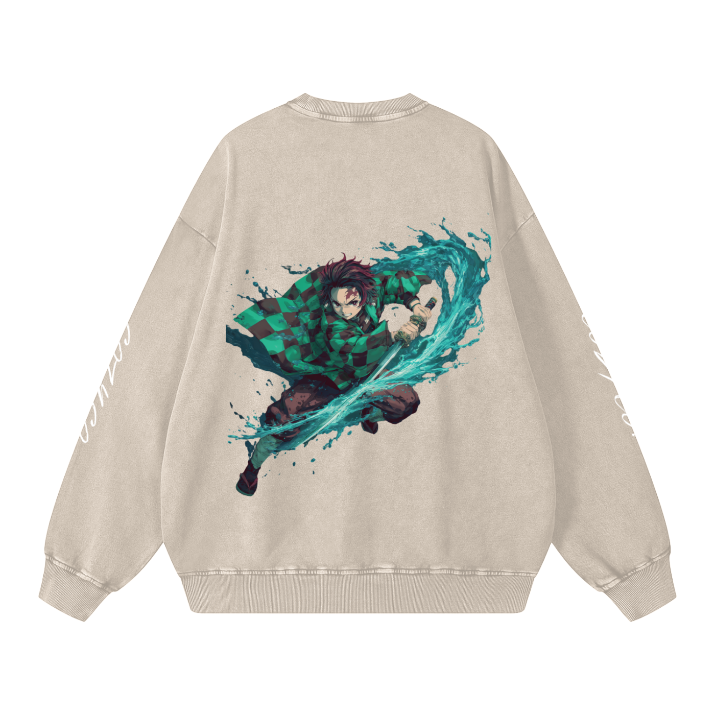 Demon Slayer Snow Washed Oversized Sweatshirt