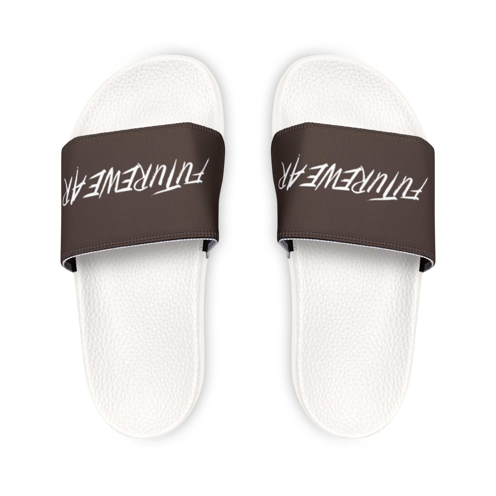 Removable-Strap Slide Sandals — 'FUTUREWEAR' Logo Casual Pool & Beach Slides