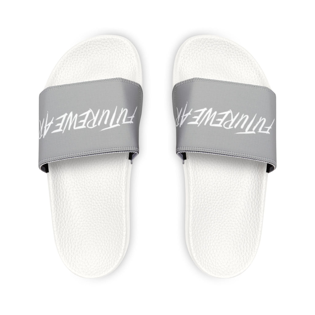 Men's Slide Sandals — Removable Strap Grey Sports Slides with FUTUREWEAR Logo
