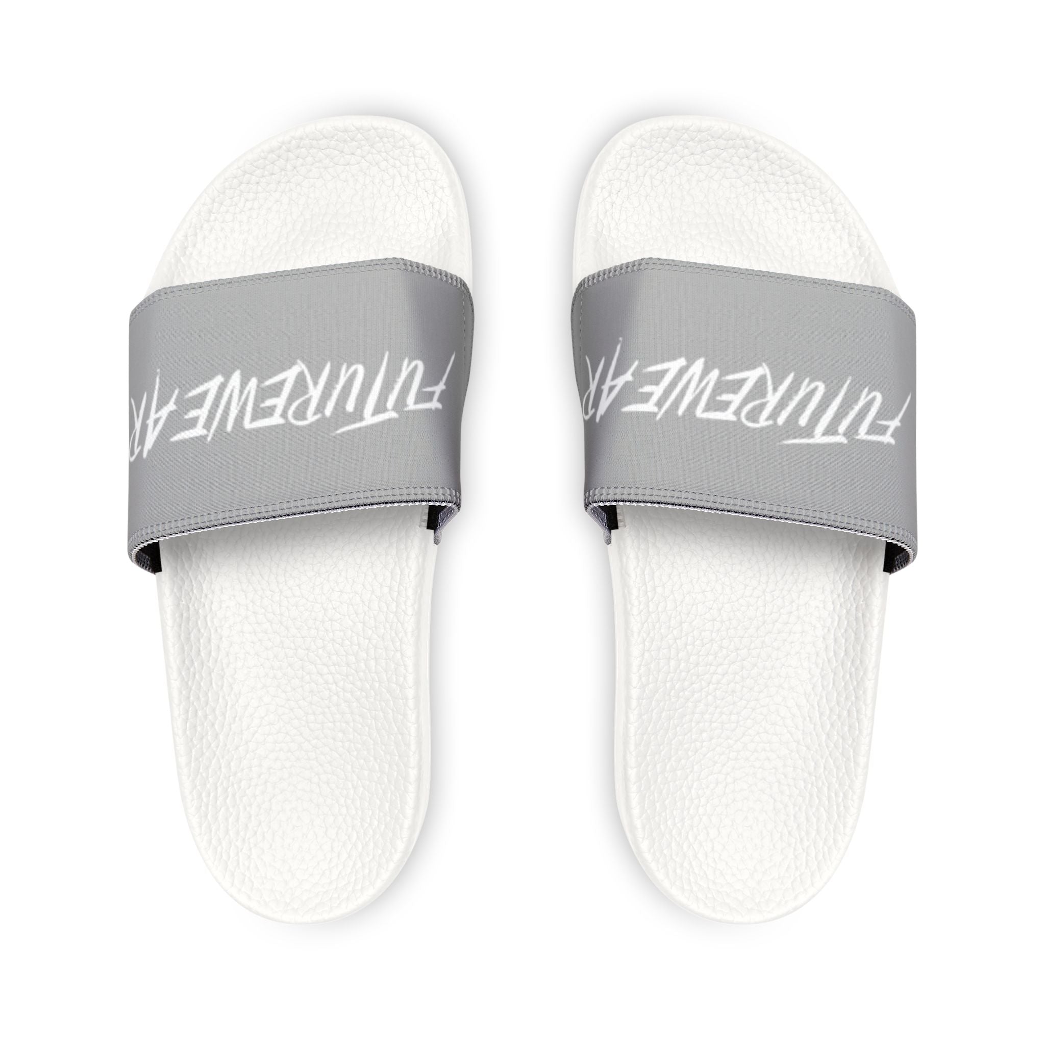 Men's Slide Sandals — Removable Strap Grey Sports Slides with FUTUREWEAR Logo