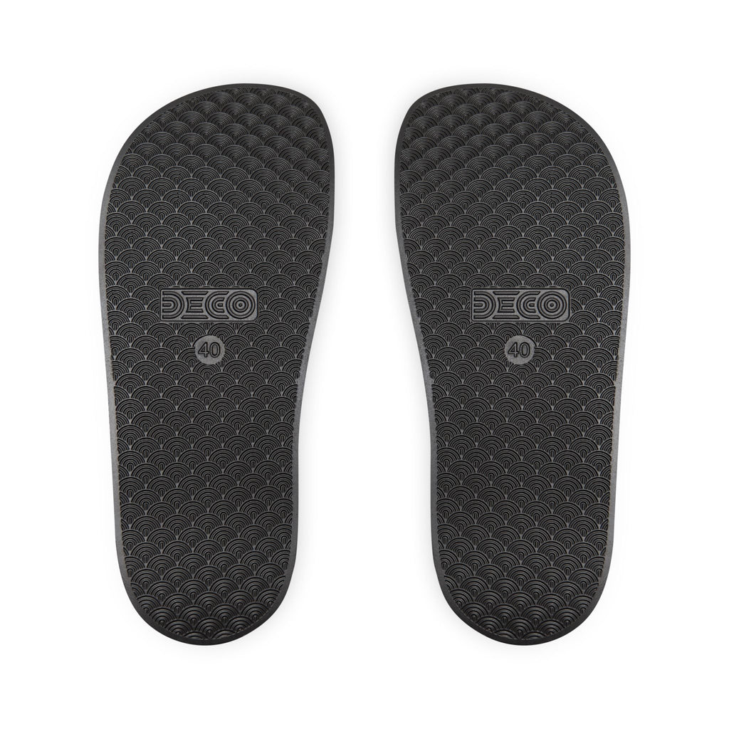 Men's Slide Sandals — Removable Strap Grey Sports Slides with FUTUREWEAR Logo