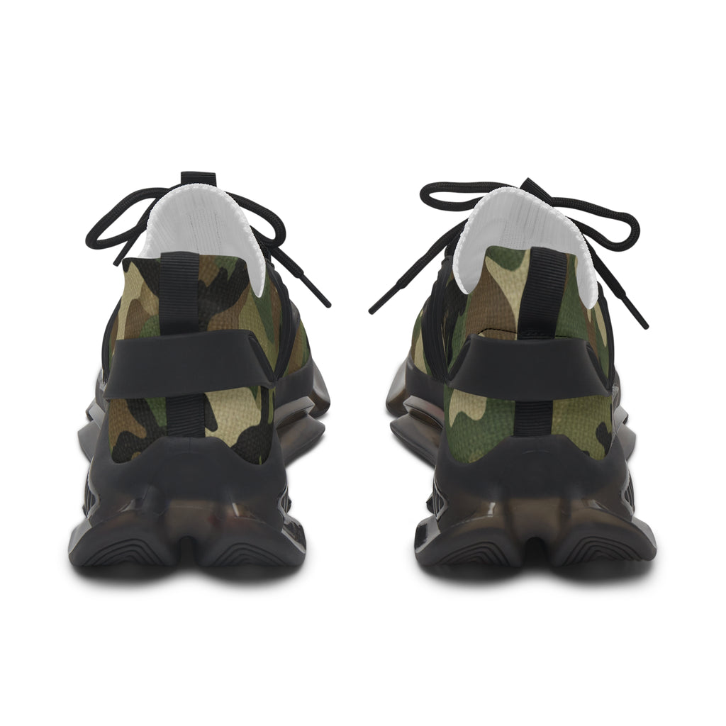 Women's Mesh Sneakers — Army Print Athletic Shoes