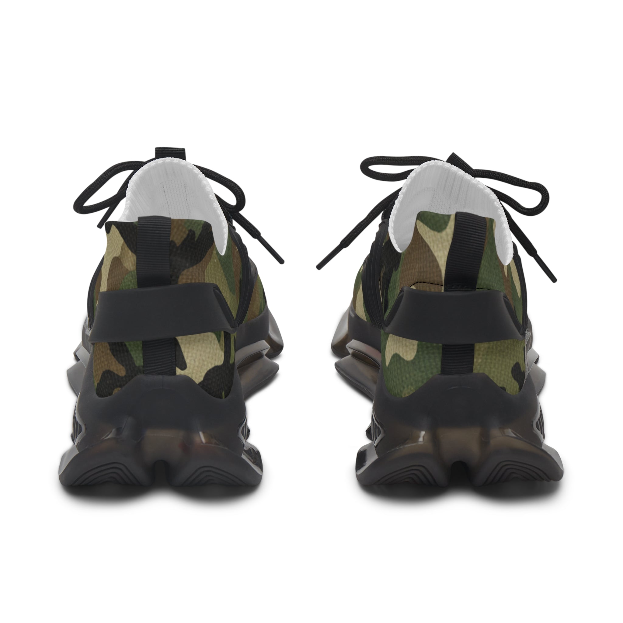 Women's Mesh Sneakers — Army Print Athletic Shoes