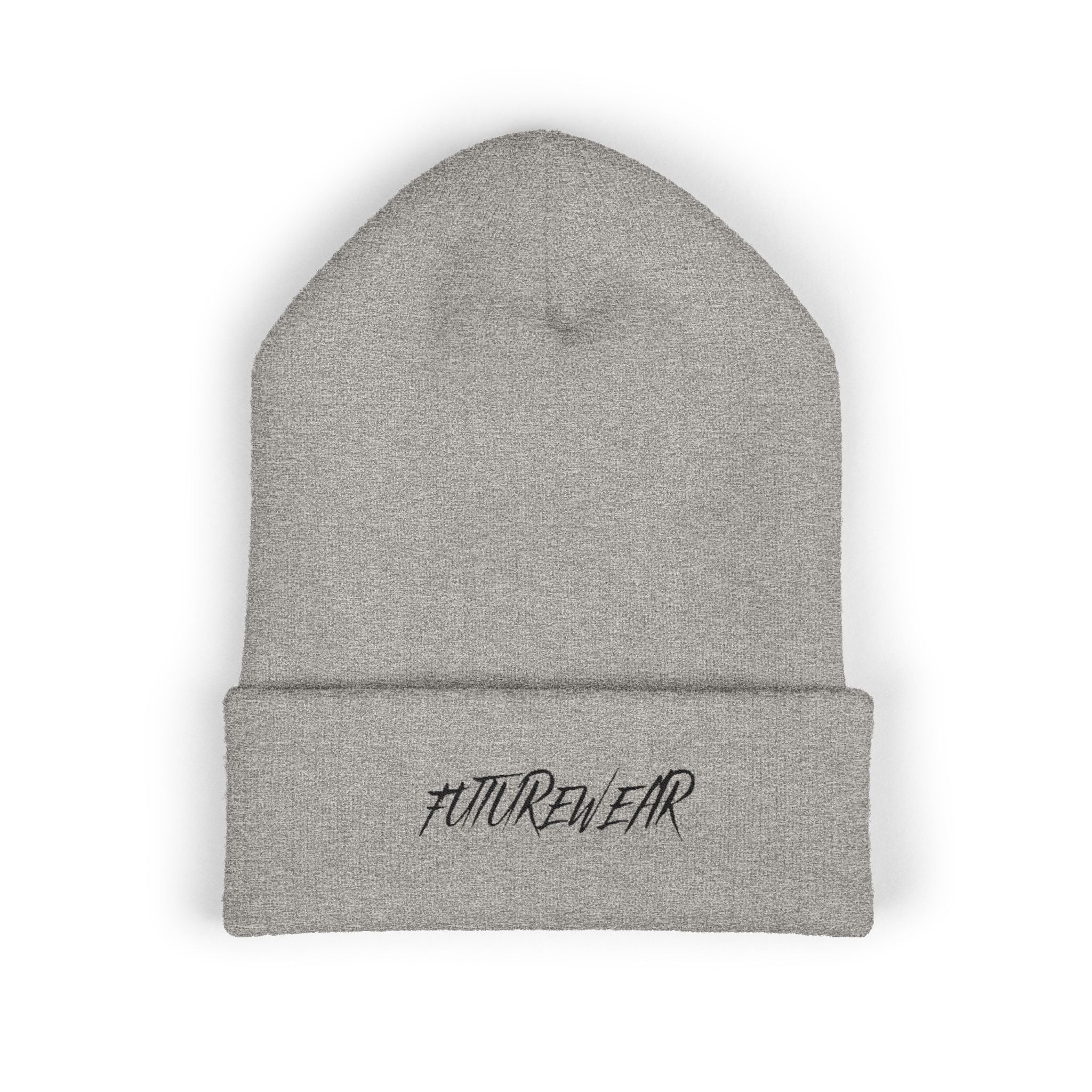 FUTUREWEAR Embroidered Cuffed Beanie — Minimal Streetwear Knit Hat