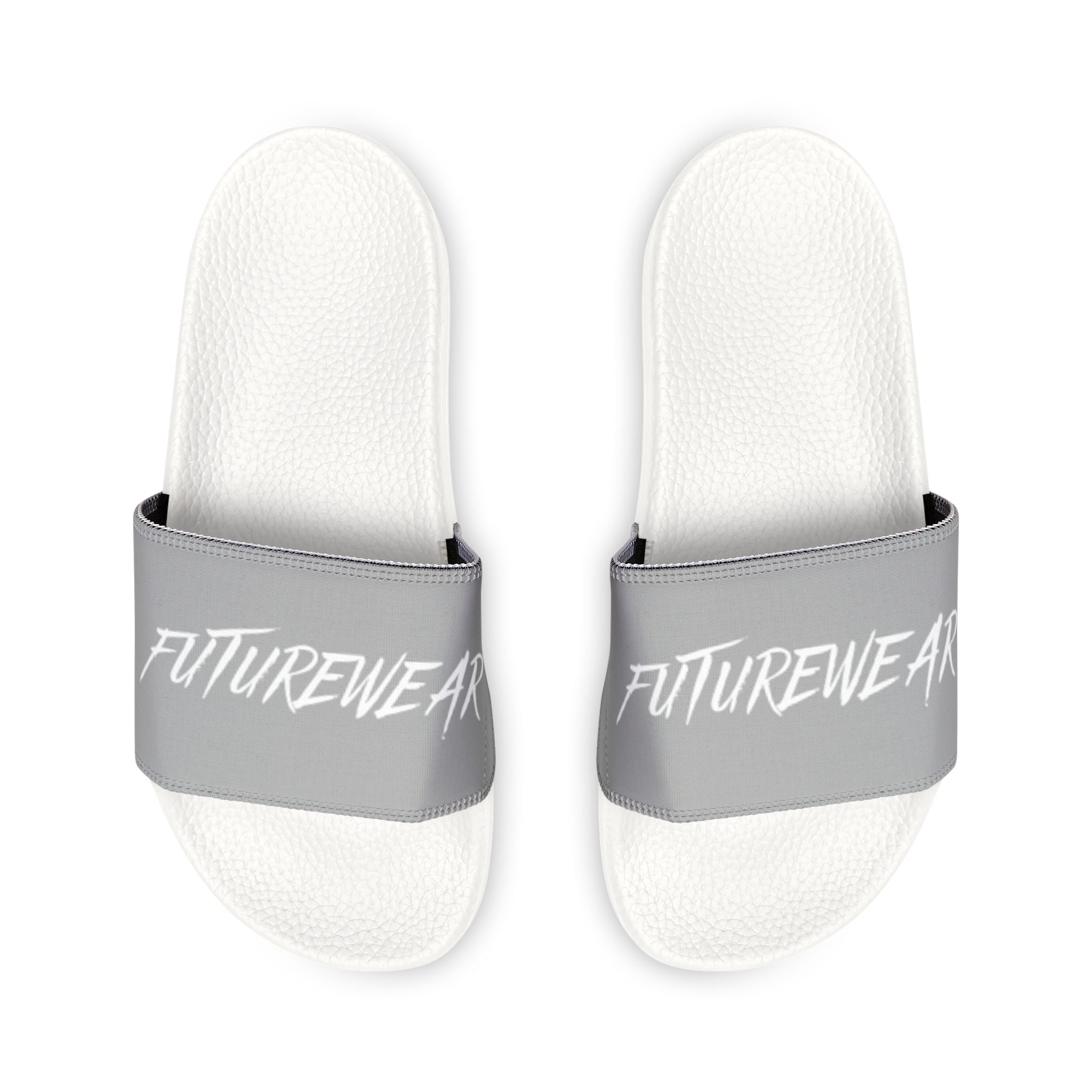 Men's Slide Sandals — Removable Strap Grey Sports Slides with FUTUREWEAR Logo