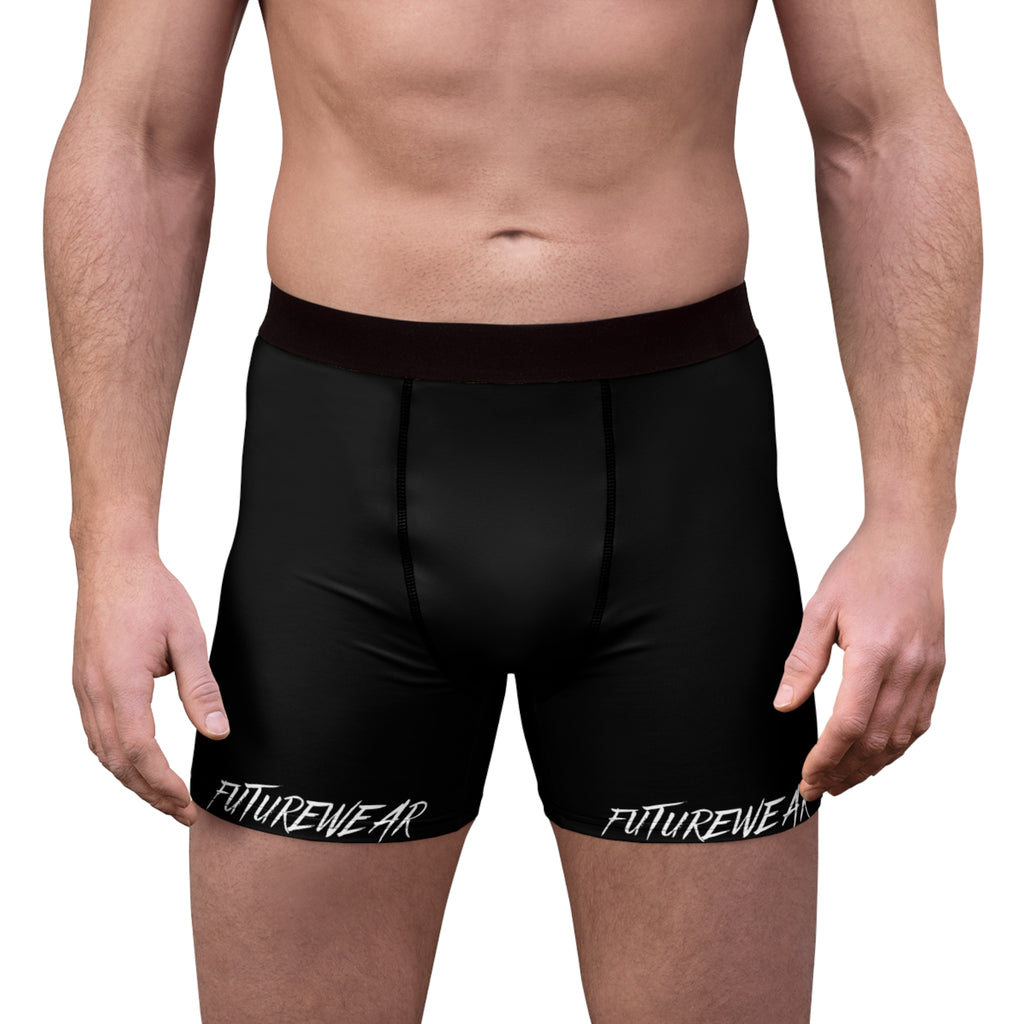 Boxer Briefs — Black 'FUTUREWEAR' Side Script Performance Underwear