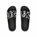 Black & White Abstract Slide Sandals — Men's Graphic Slides