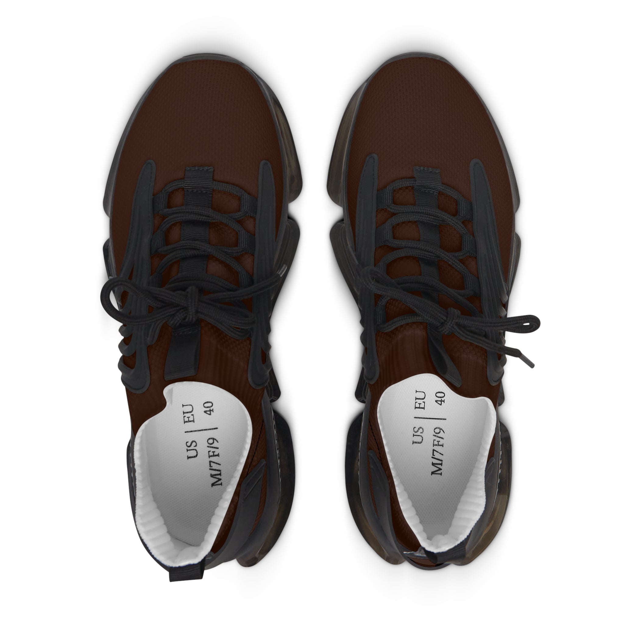Women's Mesh Sneakers — Brown 'FUTURE NEVER' Lightweight Fashion Trainers