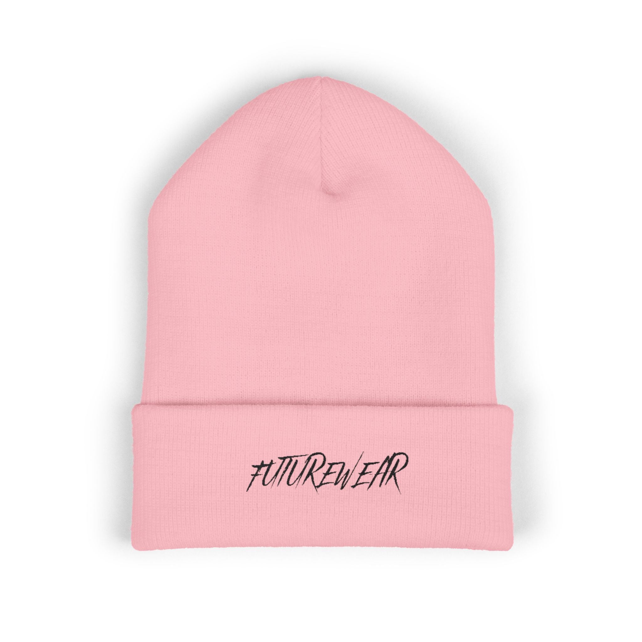 FUTUREWEAR Embroidered Cuffed Beanie — Minimal Streetwear Knit Hat