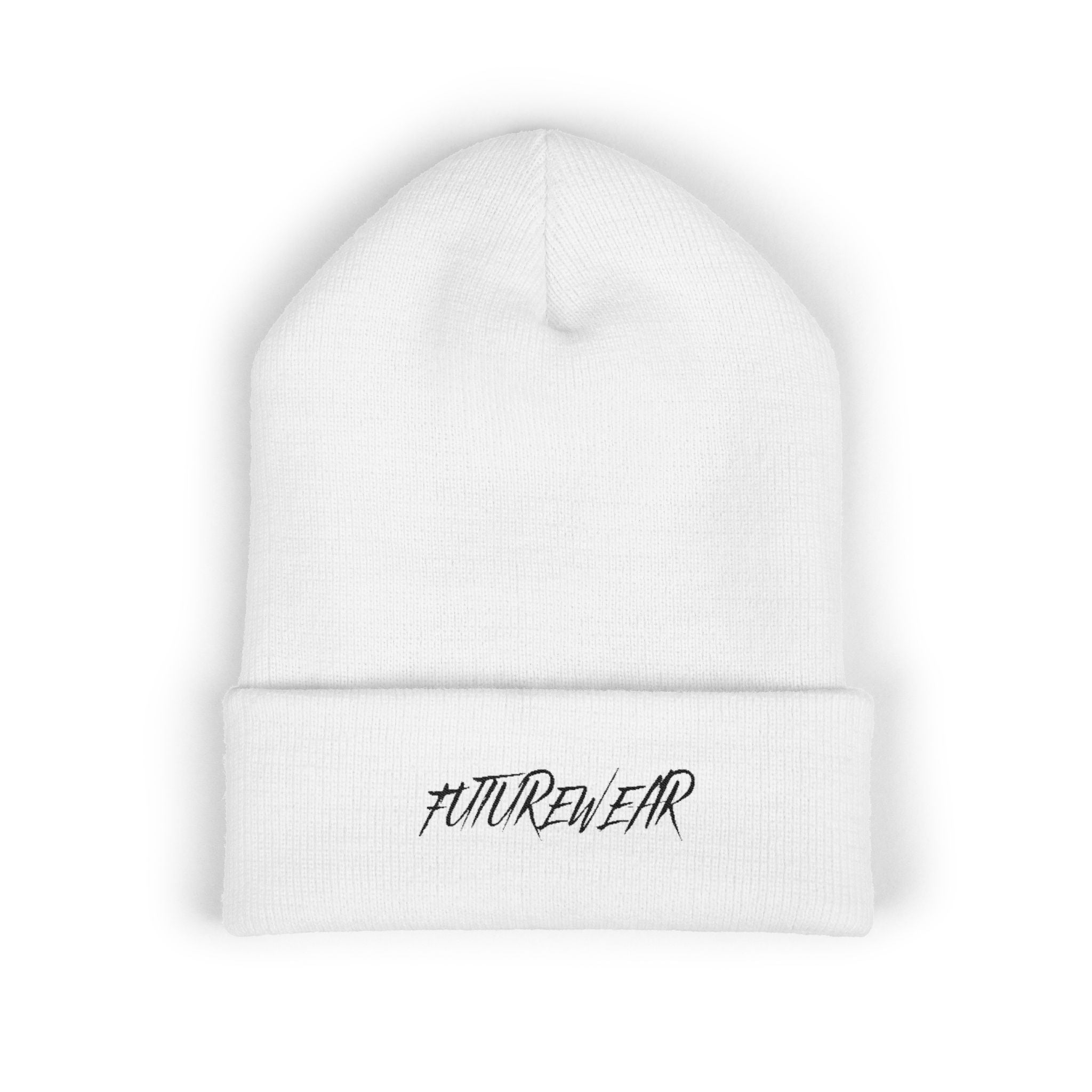 FUTUREWEAR Embroidered Cuffed Beanie — Minimal Streetwear Knit Hat