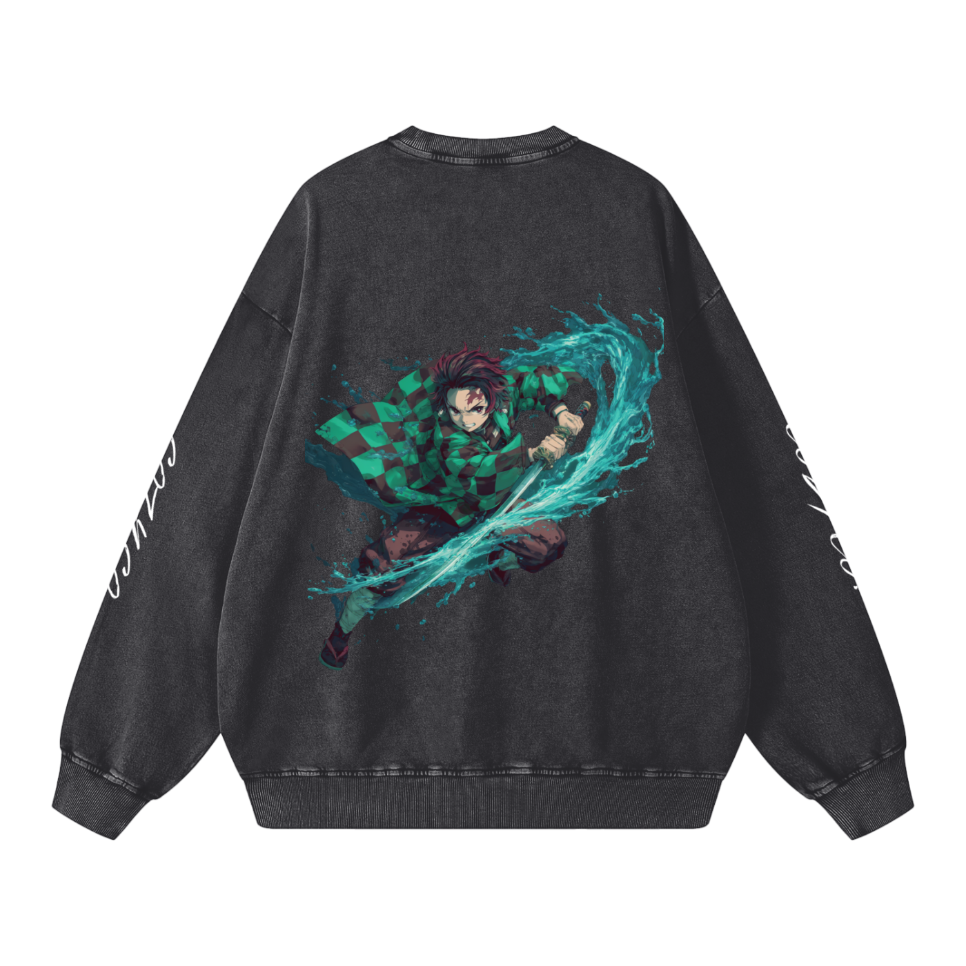Demon Slayer Snow Washed Oversized Sweatshirt