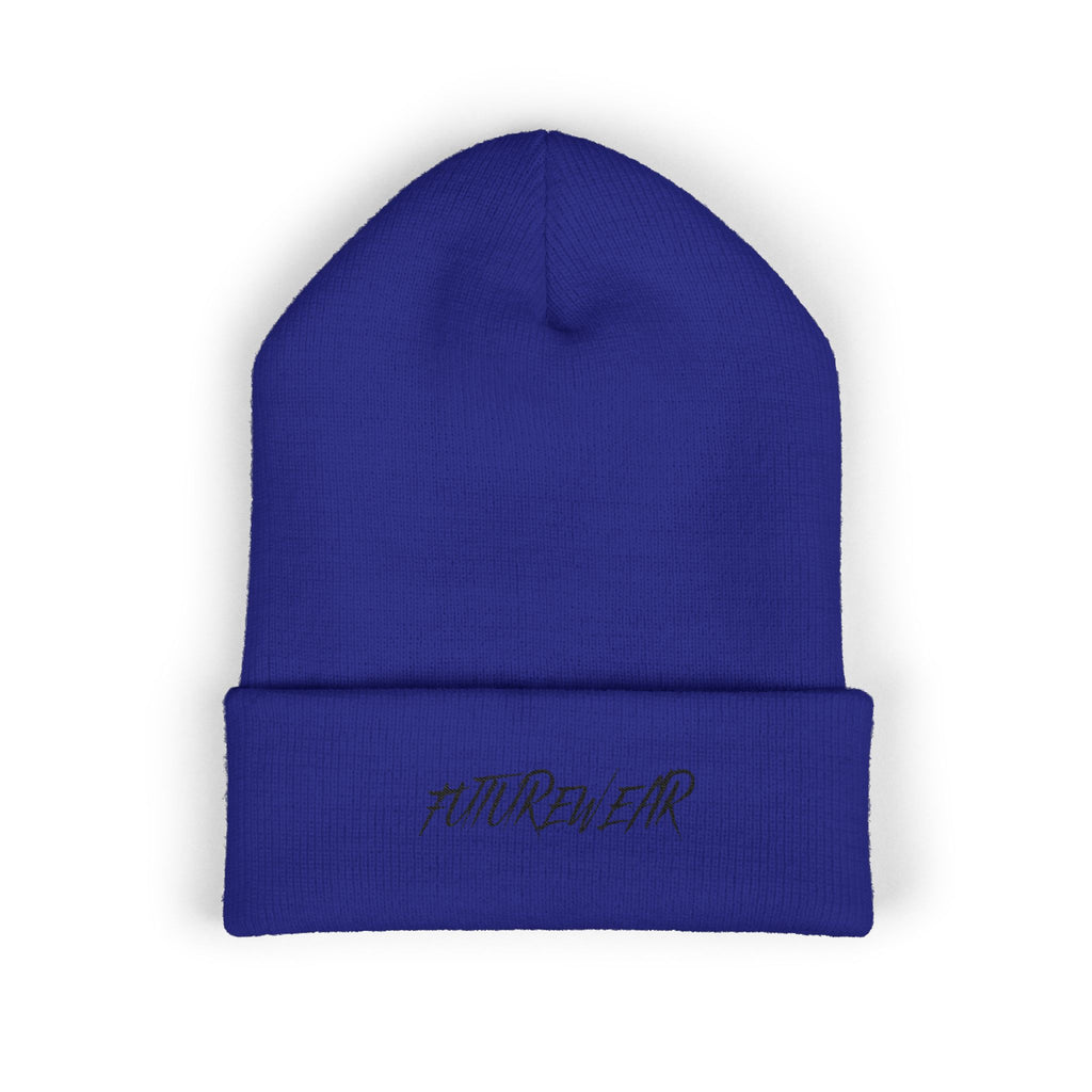 FUTUREWEAR Embroidered Cuffed Beanie — Minimal Streetwear Knit Hat