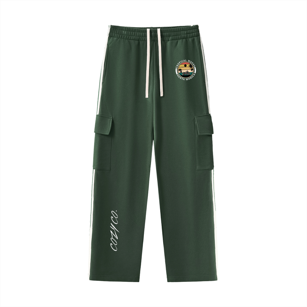 Side Stripe Straight-Leg Pants