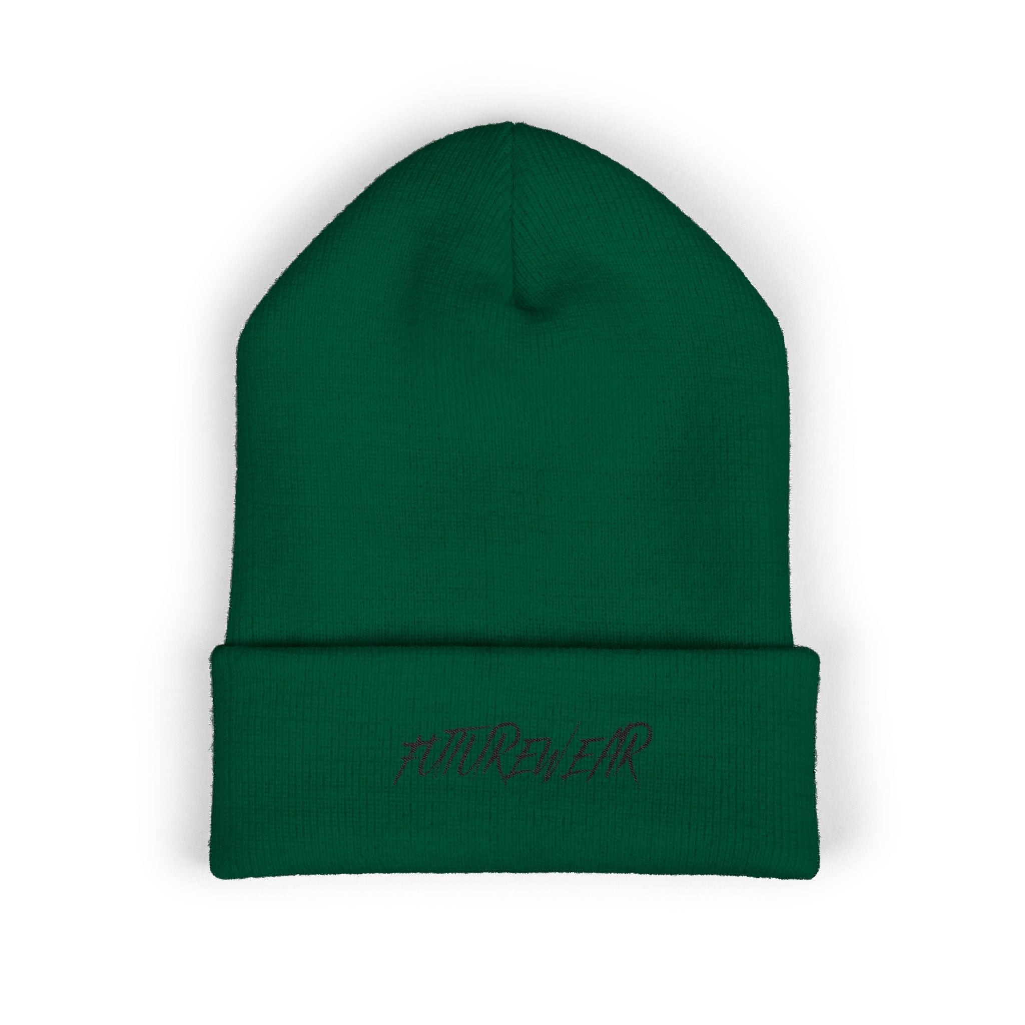 FUTUREWEAR Embroidered Cuffed Beanie — Minimal Streetwear Knit Hat