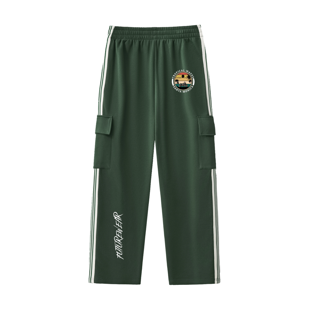 Side Stripe Straight-Leg Pants