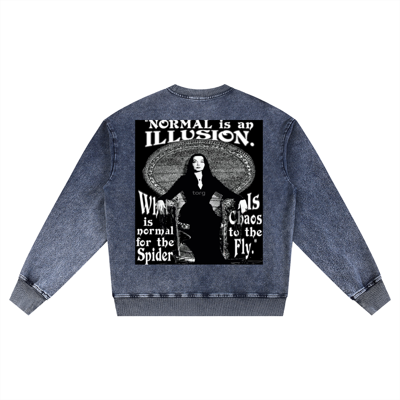 Snow Wash Oversized Crewneck Sweatshirt