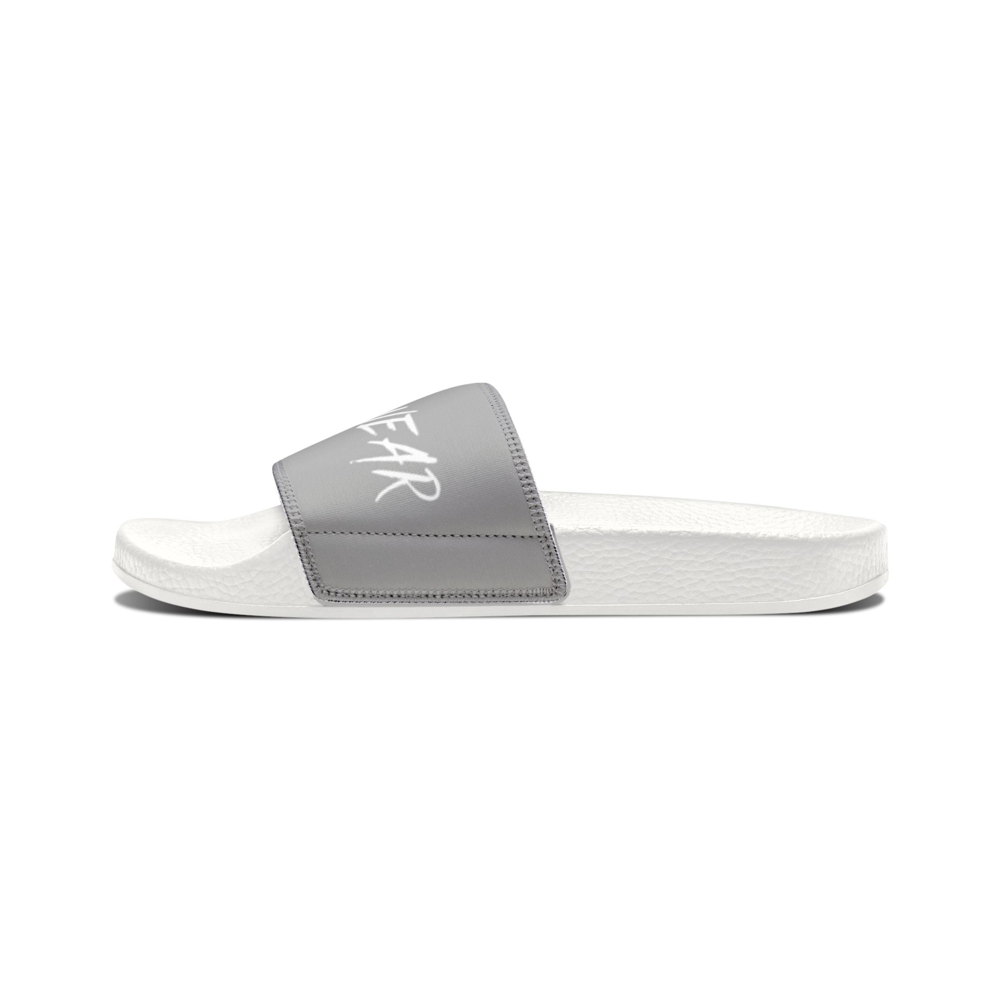 Men's Slide Sandals — Removable Strap Grey Sports Slides with FUTUREWEAR Logo