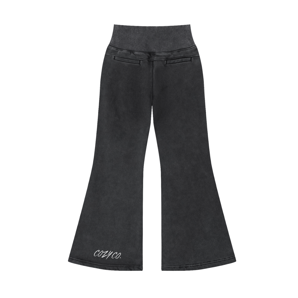 Vintage Washed Flared Fleece Pants