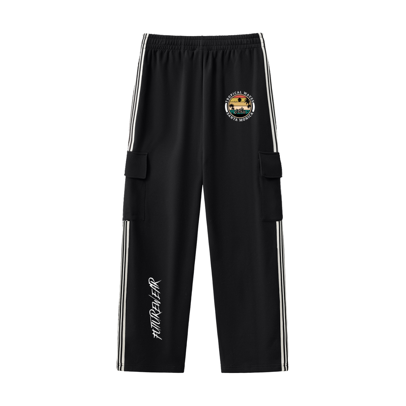 Side Stripe Straight-Leg Pants