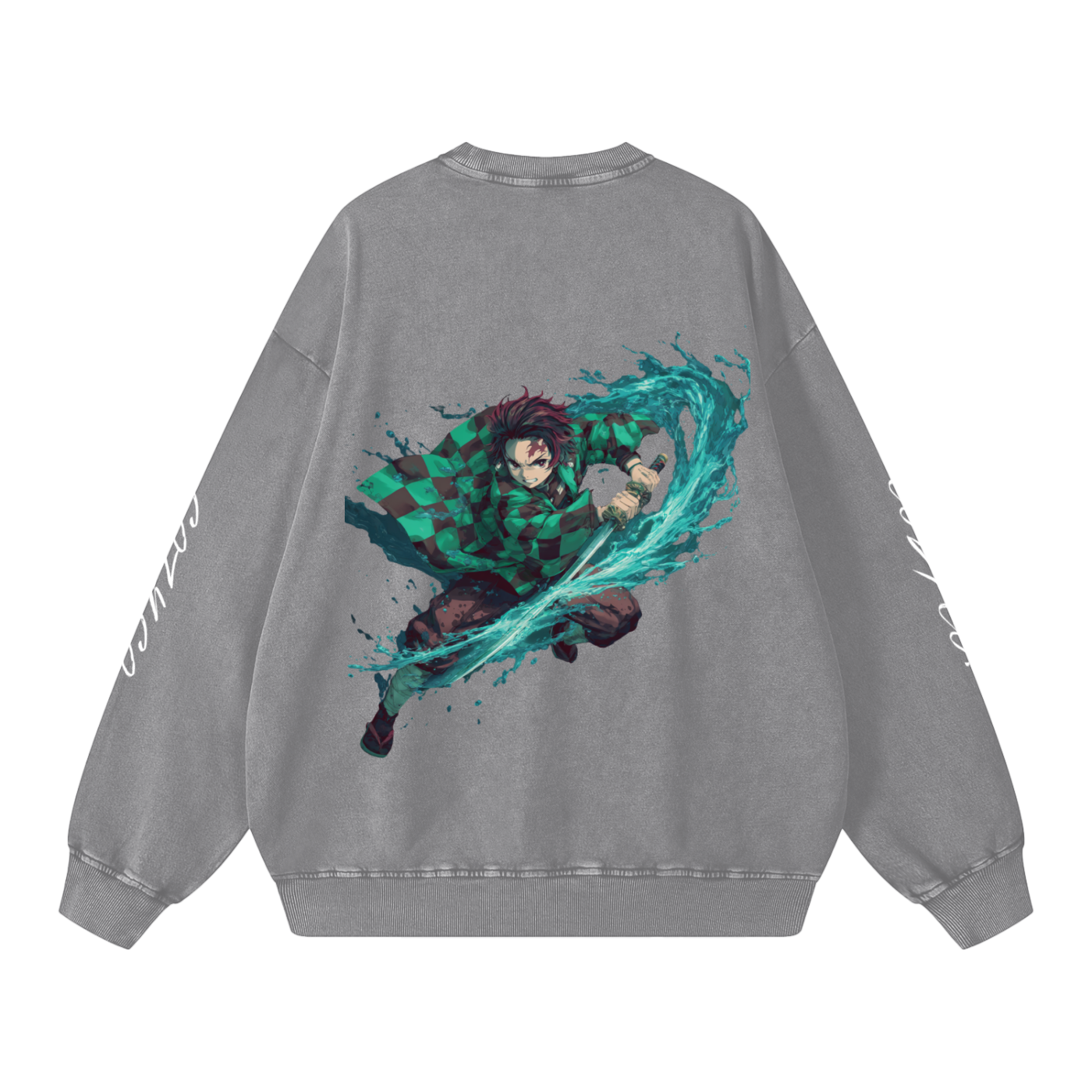 Demon Slayer Snow Washed Oversized Sweatshirt