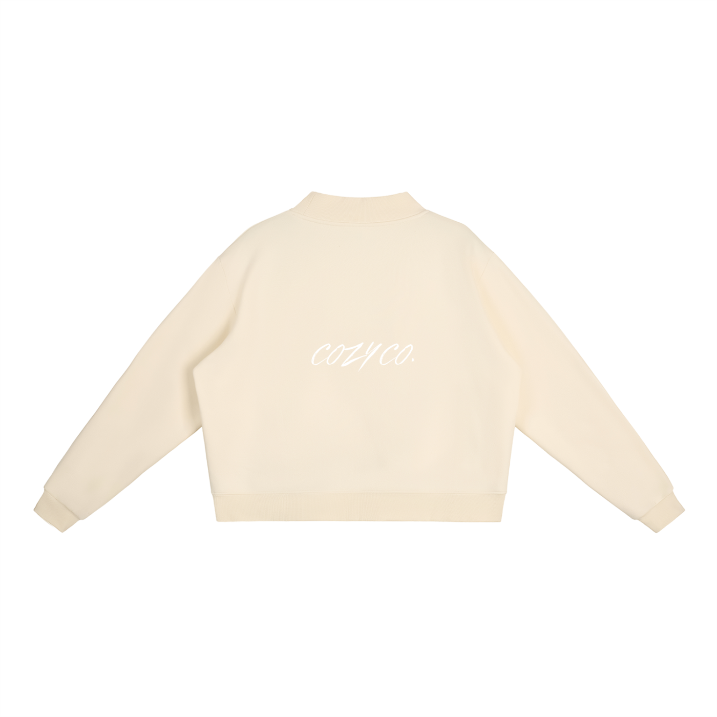 Essential Fleece Mock-Neck Crew Sweatshirt