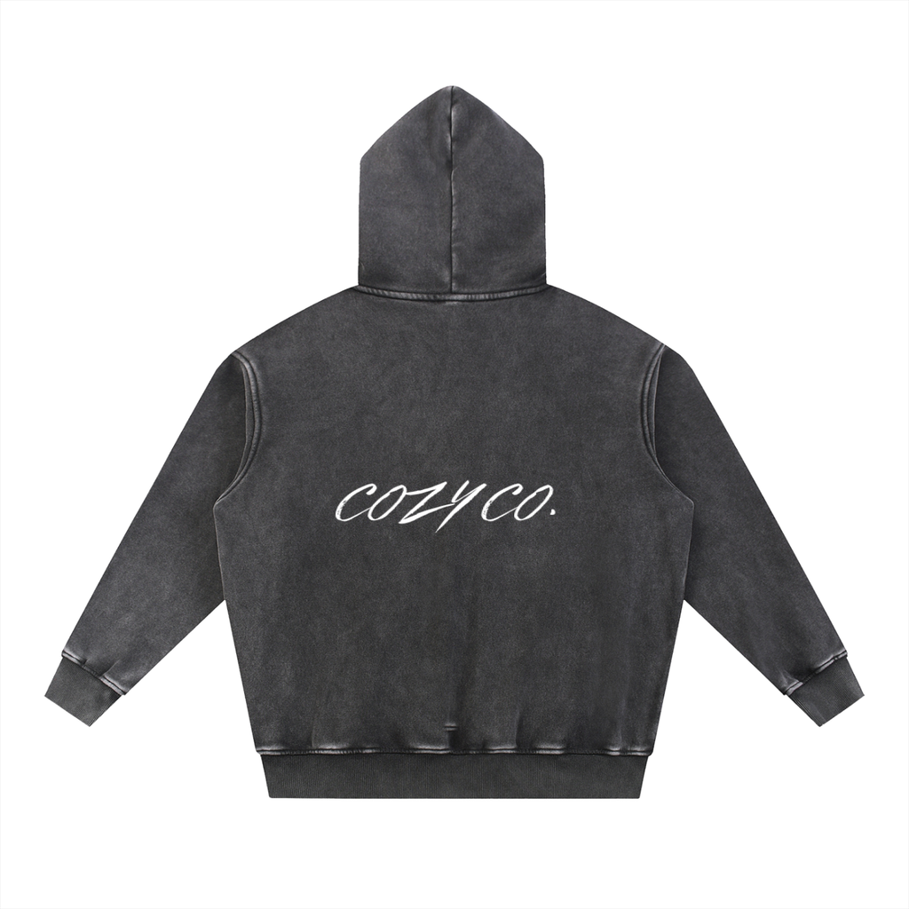 Snow Wash Fleece Oversize Hoodie