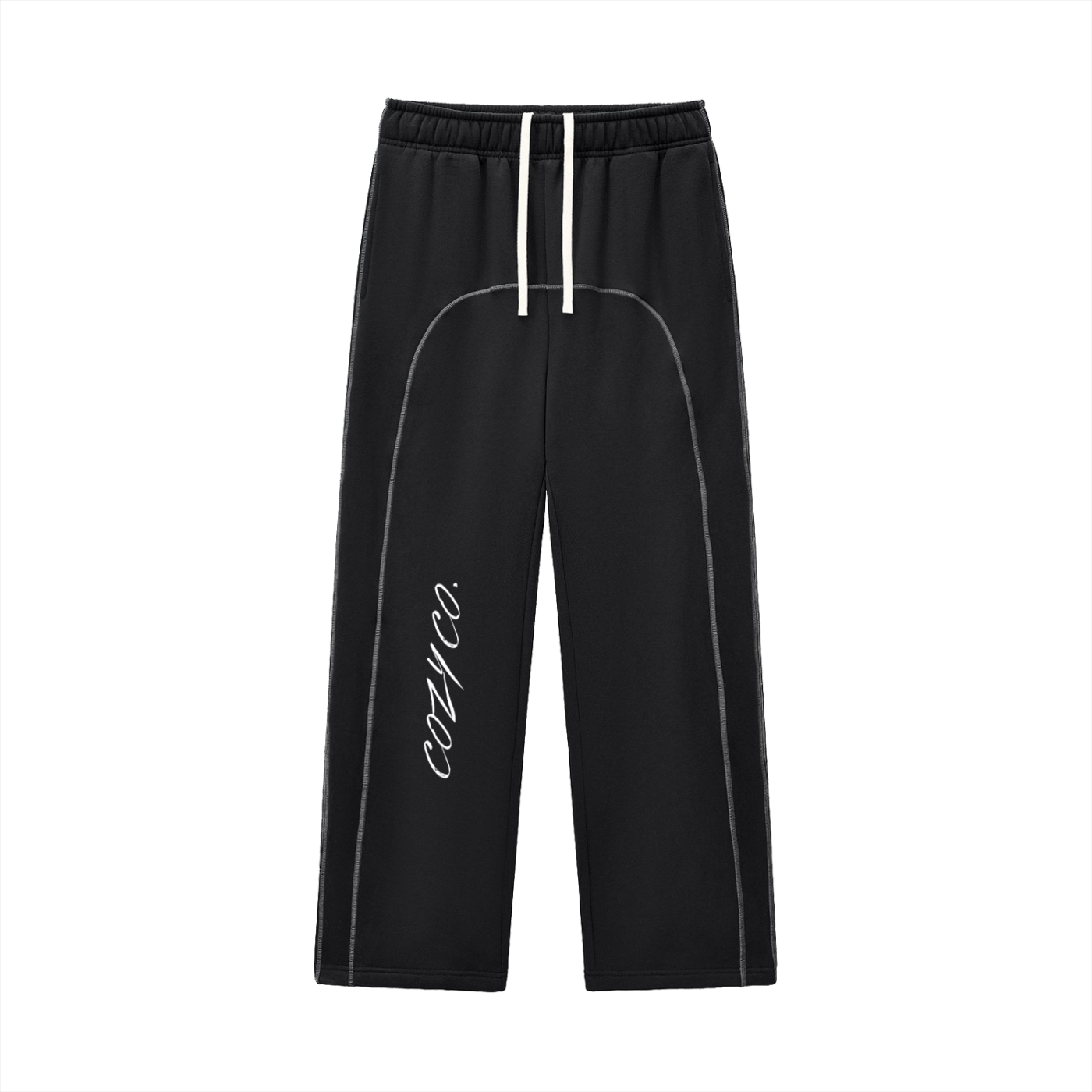 Contrast-Stitched Fleece Sweatpants