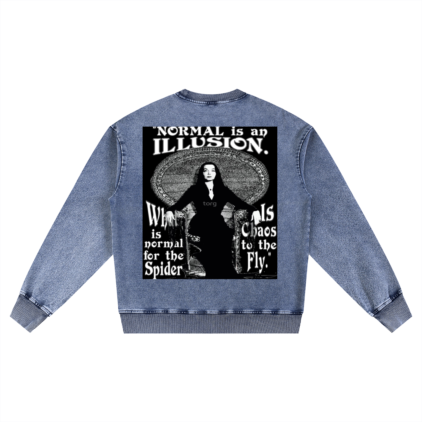 Snow Wash Oversized Crewneck Sweatshirt