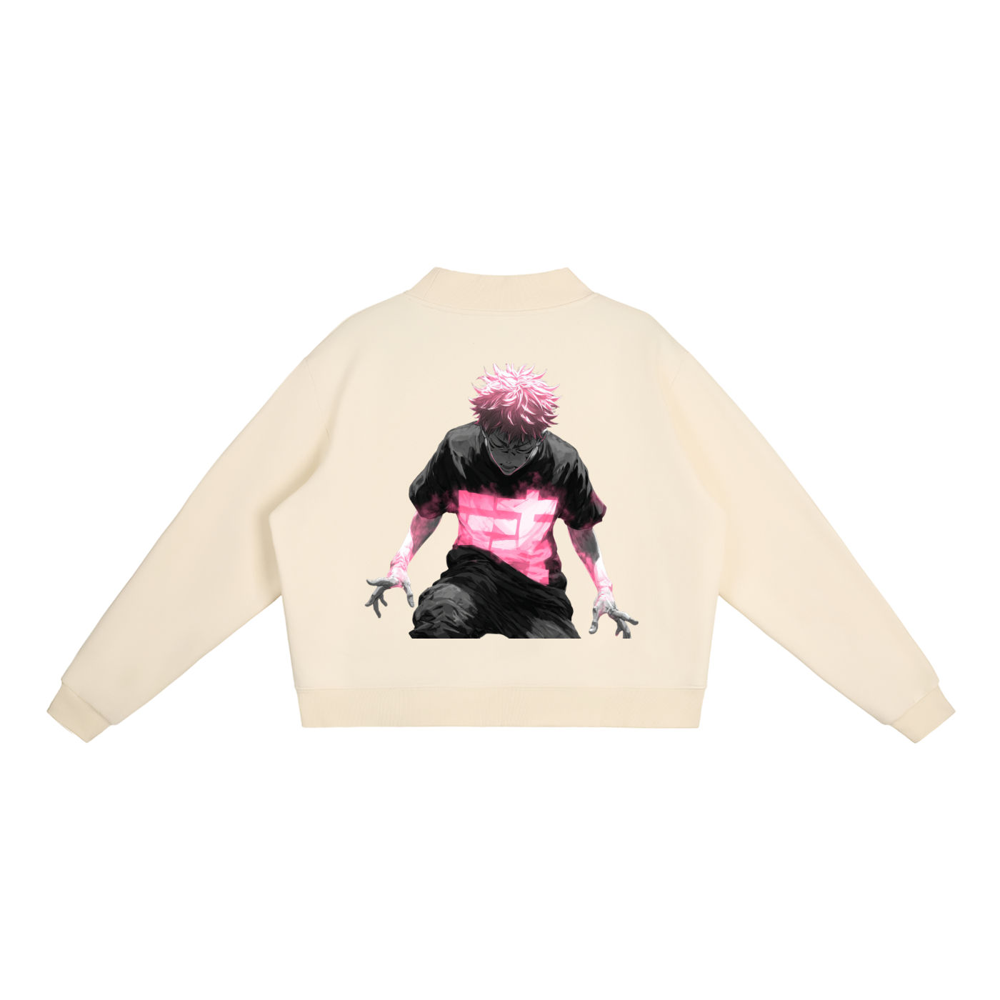 Essential Fleece Mock-Neck Crew Sweatshirt