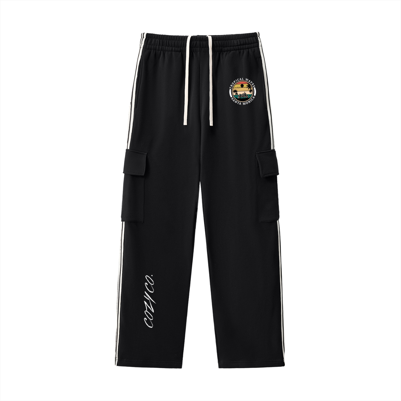 Side Stripe Straight-Leg Pants