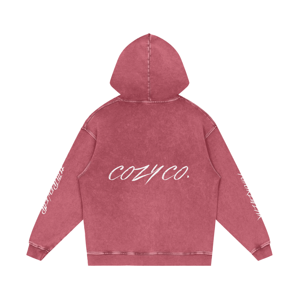 Snow Washed Loose Cotton Hoodie
