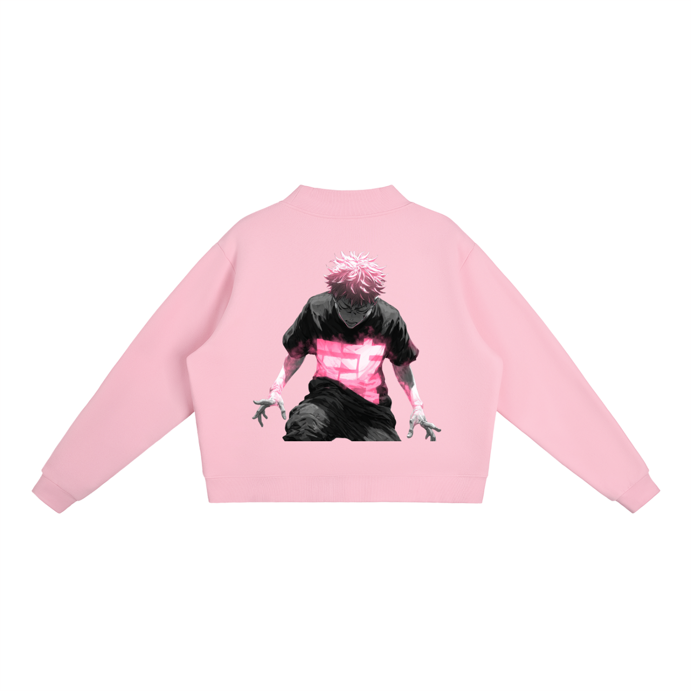 Essential Fleece Mock-Neck Crew Sweatshirt