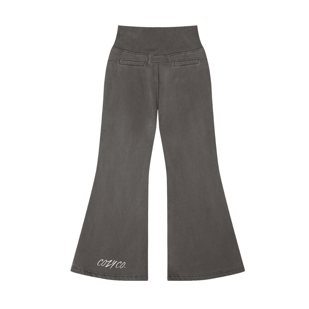 Vintage Washed Flared Fleece Pants