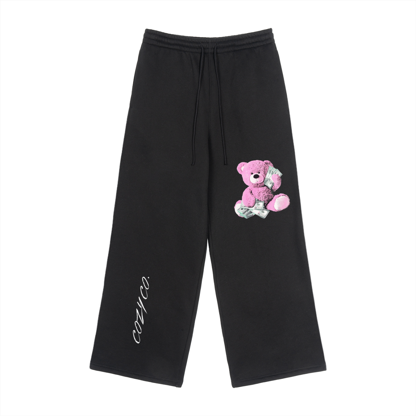 Fleece Drawstring Straight-Leg Sweatpants