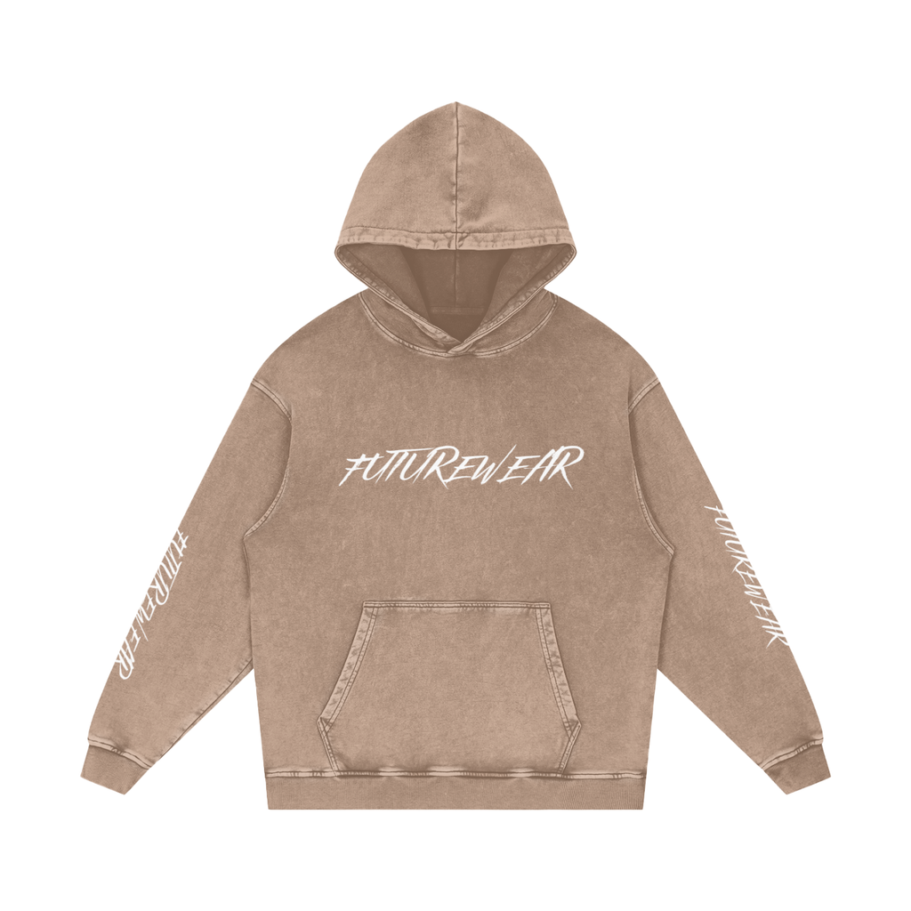 Snow Washed Loose Cotton Hoodie