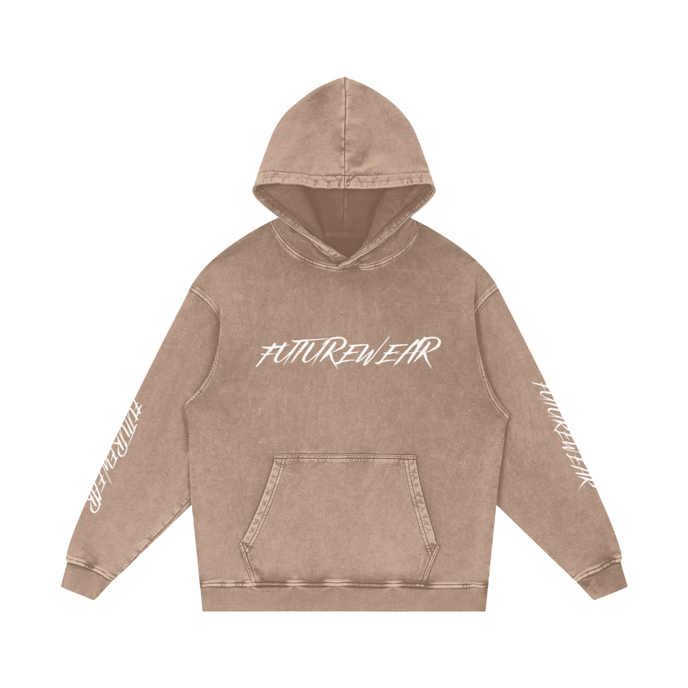Snow Washed Loose Cotton Hoodie