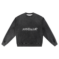 Snow Wash Oversized Crewneck Sweatshirt