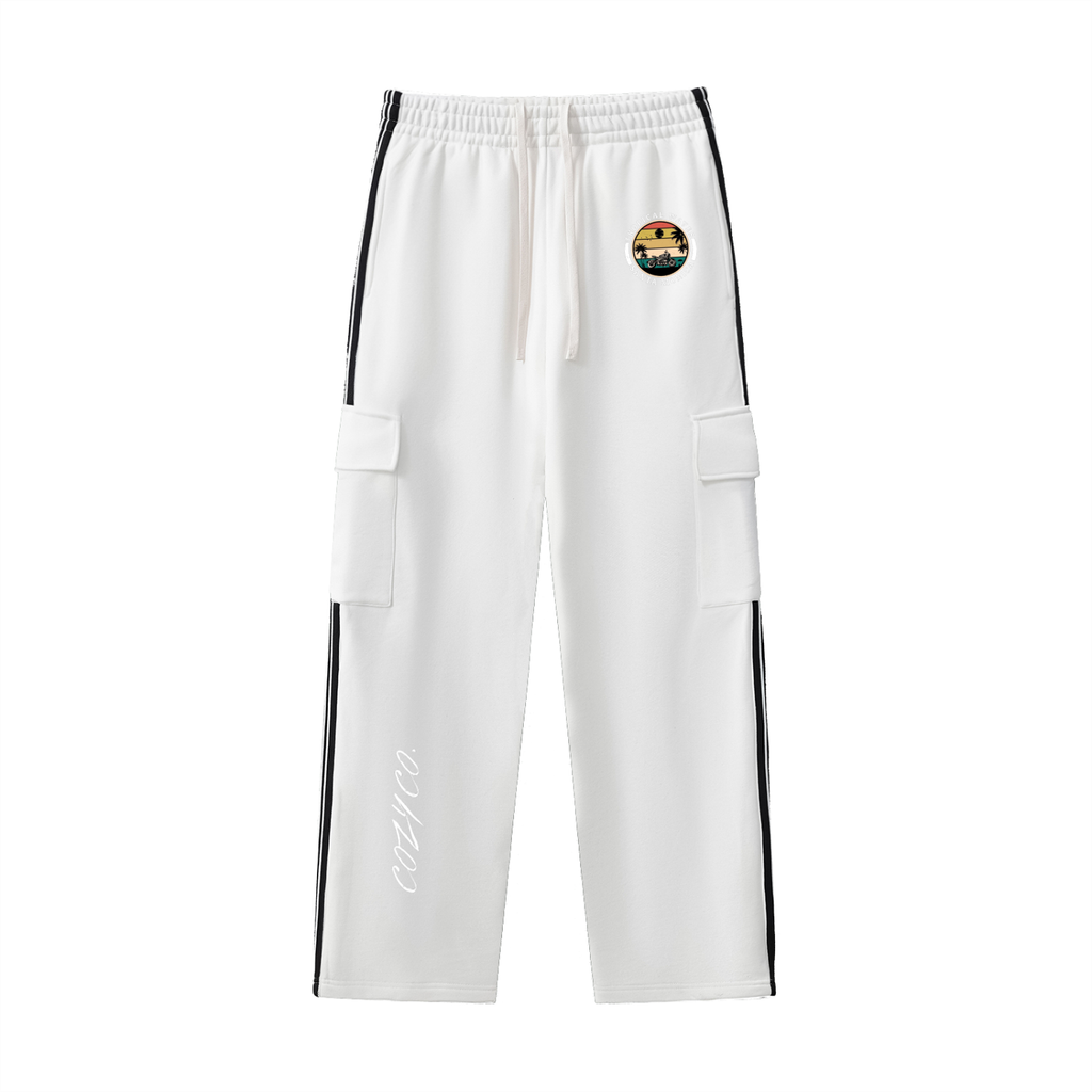 Side Stripe Straight-Leg Pants